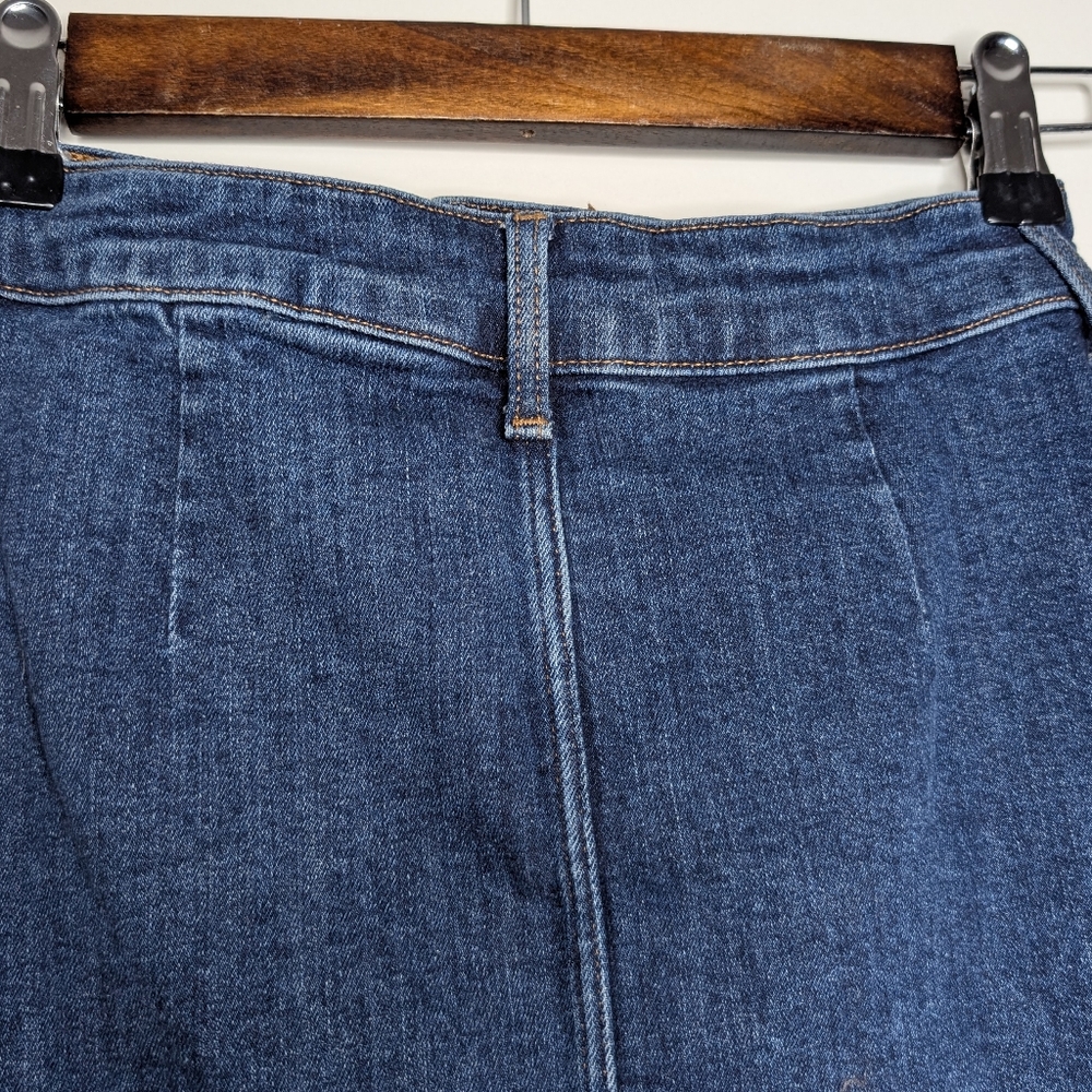 H&M Girls Kids Button Up A Line Blue Casual Mini Jean Skirt Size 10-11 Years - Picture 14 of 16